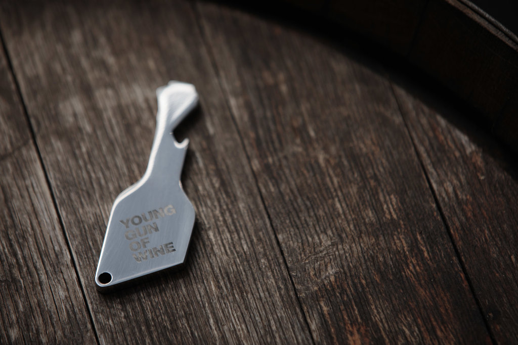 Young Gun of Wine Top 50 medallion bottole opener