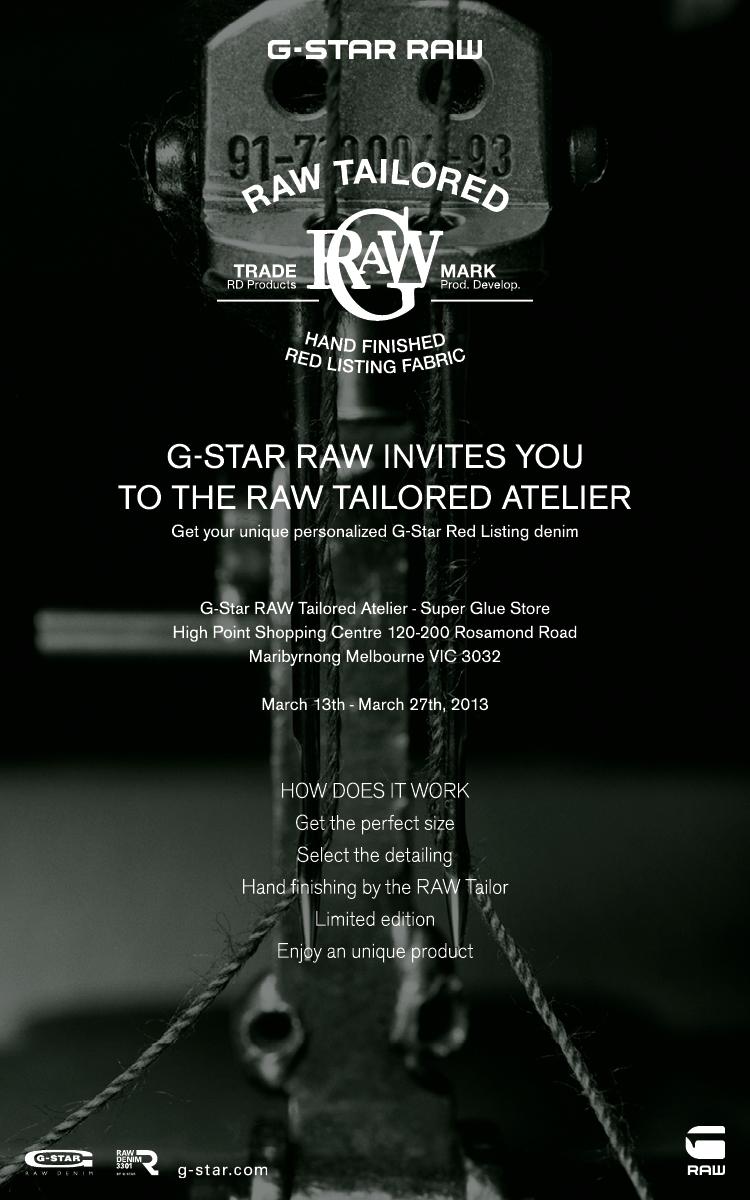 G-Star presents RAW tailored Atelier at 